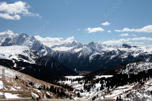 Der Sella Pass im Trentino. Alpen, Südtirol, Italien, Europa