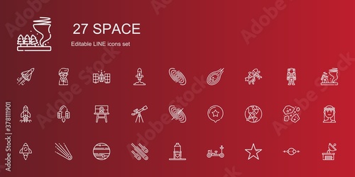 space icons set