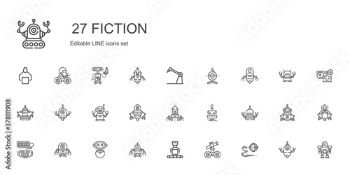 fiction icons set