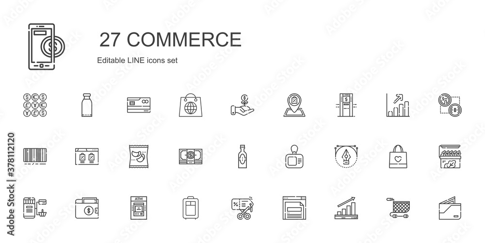 commerce icons set commerce icons set