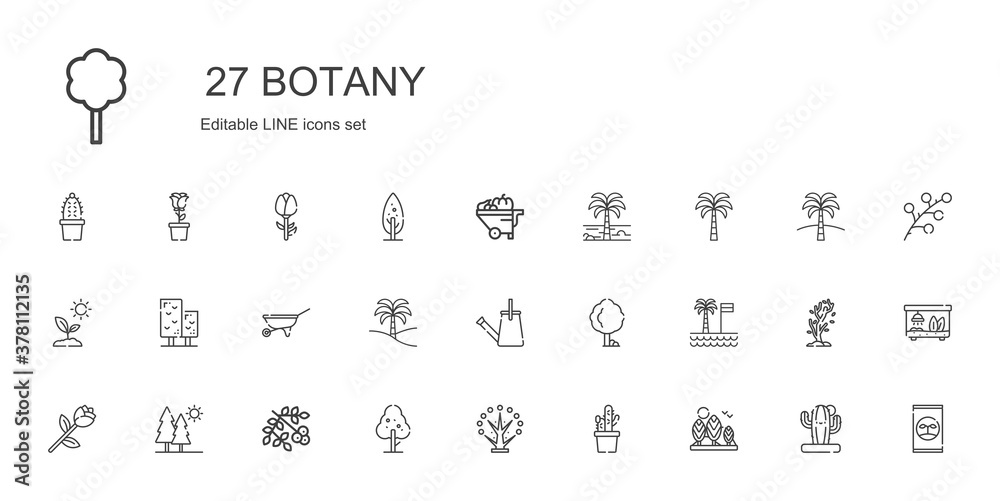 botany icons set