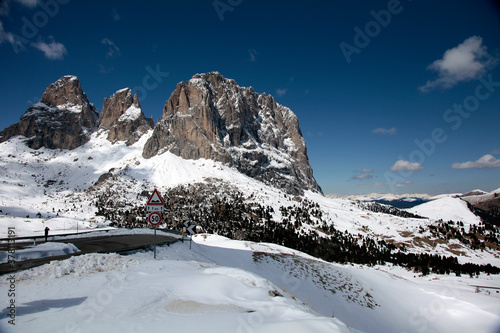 Der Sella Pass im Trentino. Alpen, Südtirol, Italien, Europa photo