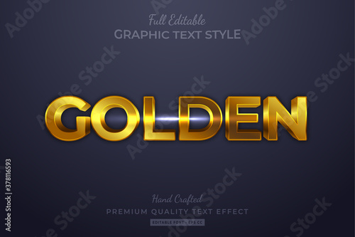 Golden Editable 3D Text Style Effect Premium
