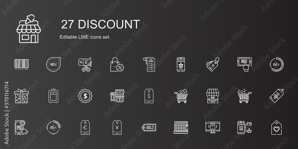 discount icons set discount icons set