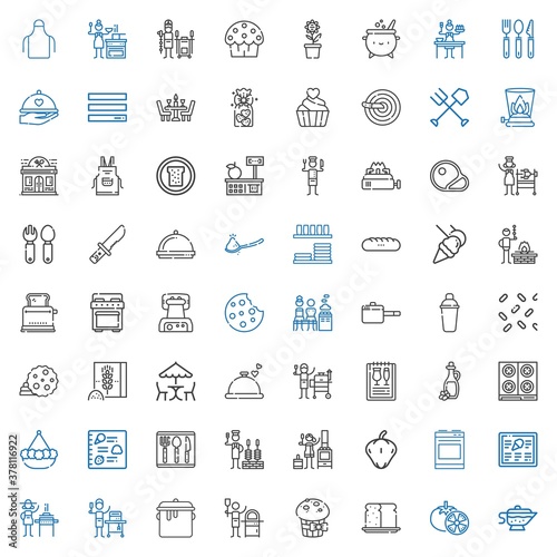 cook icons set
