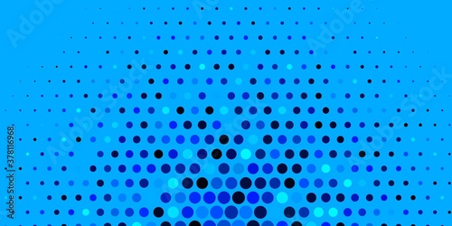 Dark BLUE vector pattern with spheres. Abstract colorful disks on simple gradient background. Design for posters, banners.