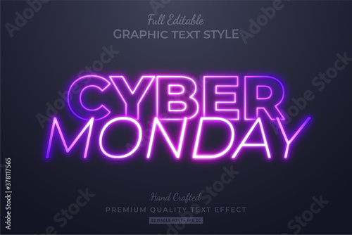 Cyber Monday Editable 3D Text Style Effect Premium