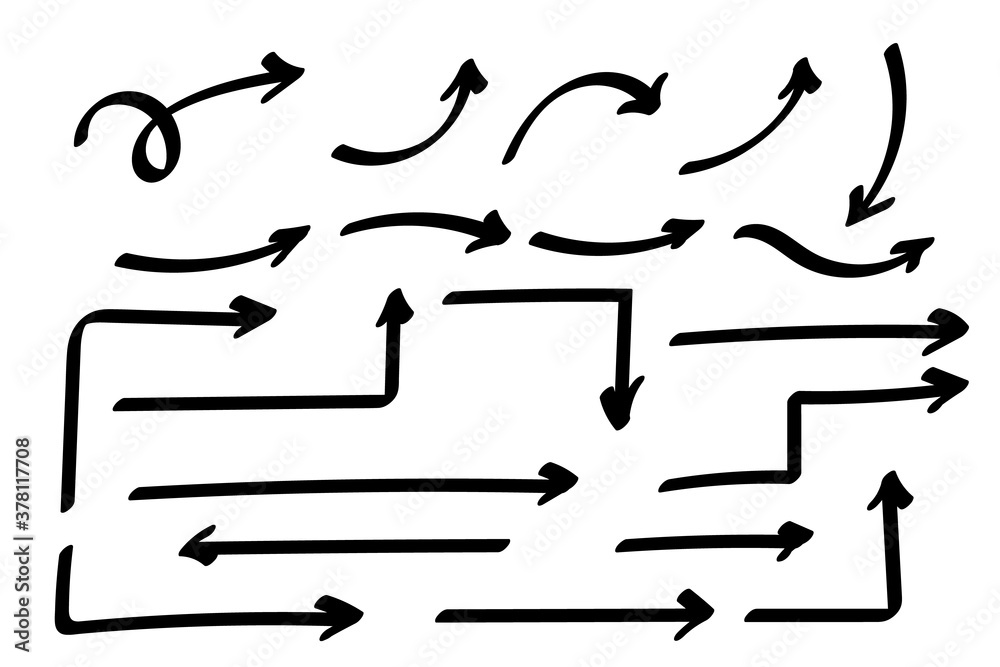 Doodle symbols. Pointer icons. Pointer graphic symbols. Doodle symbols. Pointer icons. Pointer graphic symbols.