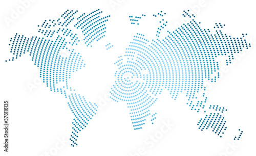 High detail lines world map. vector illustration of earth map	
