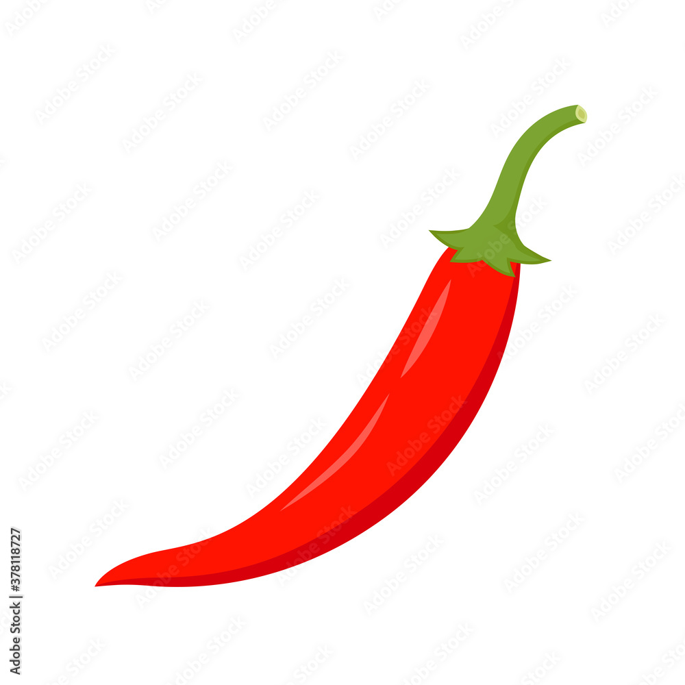 Chilli cartoon vector. Chilli on white background. Chilli cartoon vector. Chilli on white background.