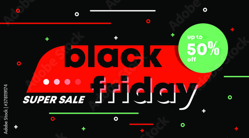 Black friday banner and background template vector. Flyer template for black friday