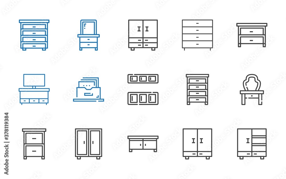 cabinet icons set cabinet icons set