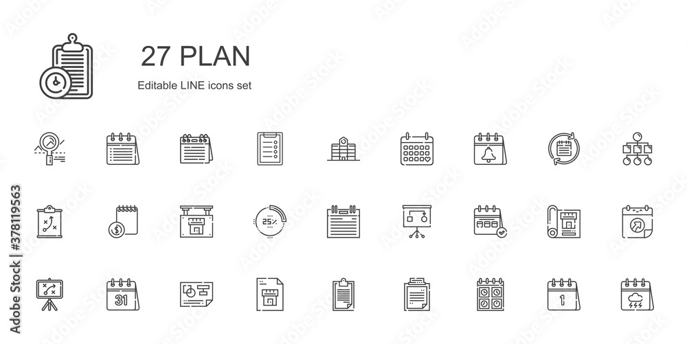 plan icons set plan icons set