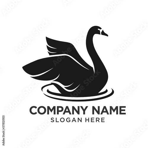 Goose Logo Design Template Inspiration, Vector Illustration, Swan Concept