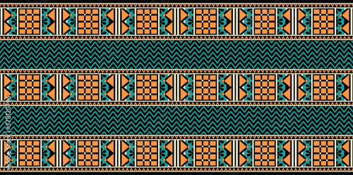 Seamless vector tribal border design