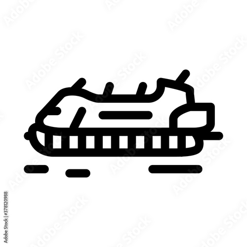 rescue hovercraft icon vector. rescue hovercraft sign. isolated contour symbol illustration
