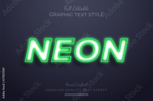 Neon Green Editable 3D Text Style Effect Premium