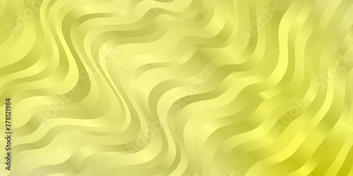Light Yellow vector pattern with curved lines. Colorful illustration with curved lines. Best design for your posters, banners.