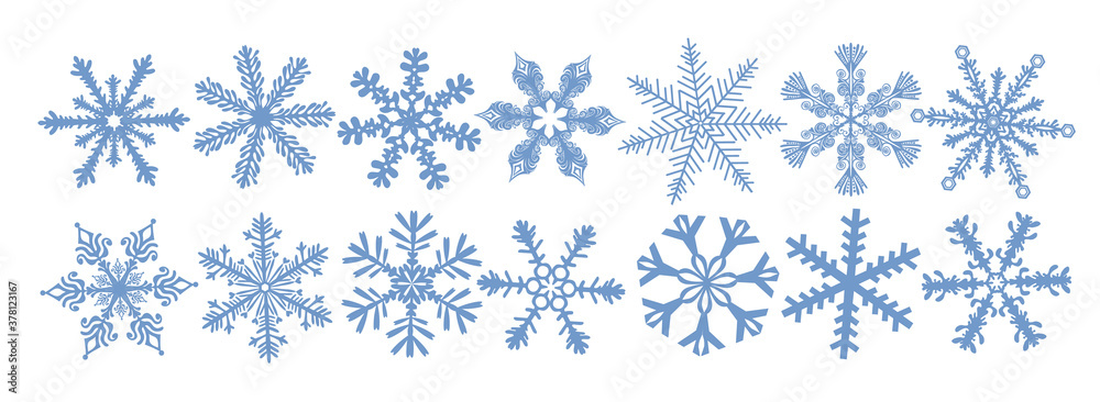 A set of snowflakes. Vector illustration A set of snowflakes. Vector illustration
