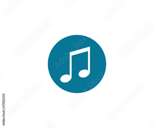 Audio, music note, notes icon. Vector illustration, flat design.