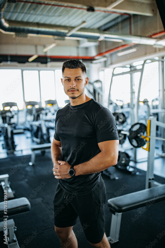Posing for picture, at gym. Posing for picture, at gym.