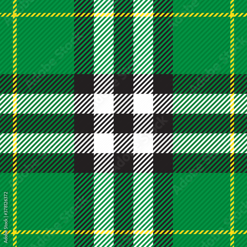 Vintage tartan texture seamless pattern. Traditional Scottish checkered plaid ornament. Coloured geometric intersecting striped vector illustration. Seamless fabric texture. 