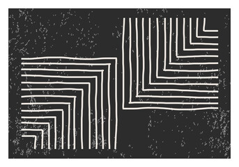Papier peint photo Minimaliste art Composition esthétique aux lignes manuscrites fines  © C Design Studio