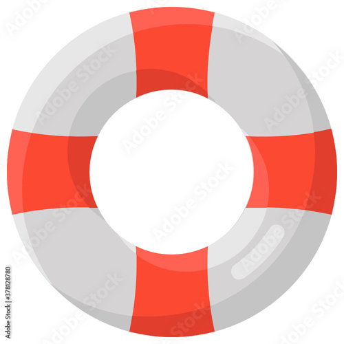 
A safety tyre to swim, lifebuoy icon
