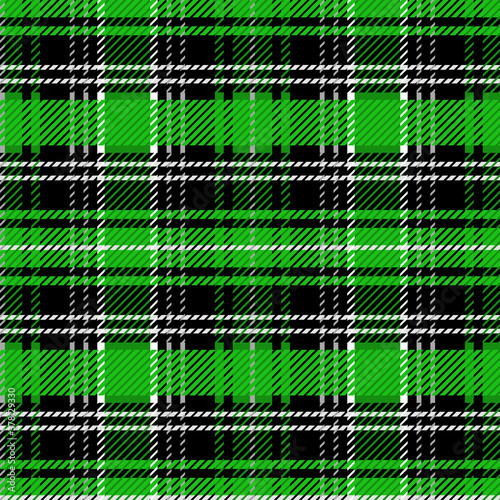Cute green purple plaid vector seamless pattern. Checkered scottish flannel print for celtic home decor. For highland tweed trendy graphic design. Tiled rustic houndstooth grid. 