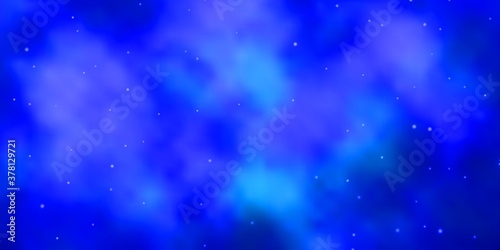 Dark BLUE vector texture with beautiful stars. Decorative illustration with stars on abstract template. Pattern for wrapping gifts.