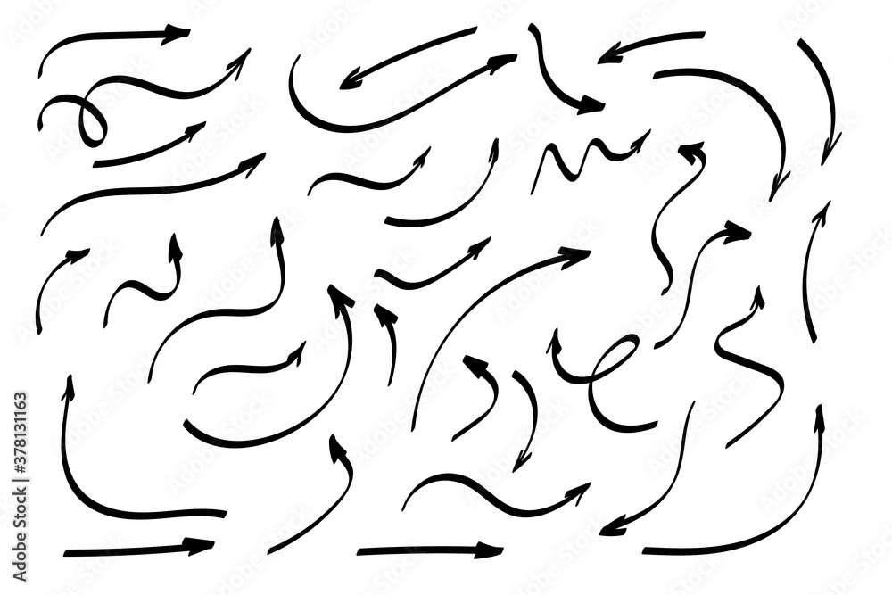 Doodle symbols. Pointer icons. Pointer graphic symbols. Doodle symbols. Pointer icons. Pointer graphic symbols.