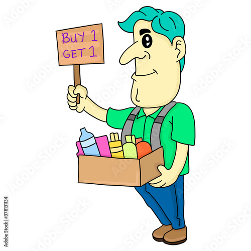 hawkers are promoting their sales
