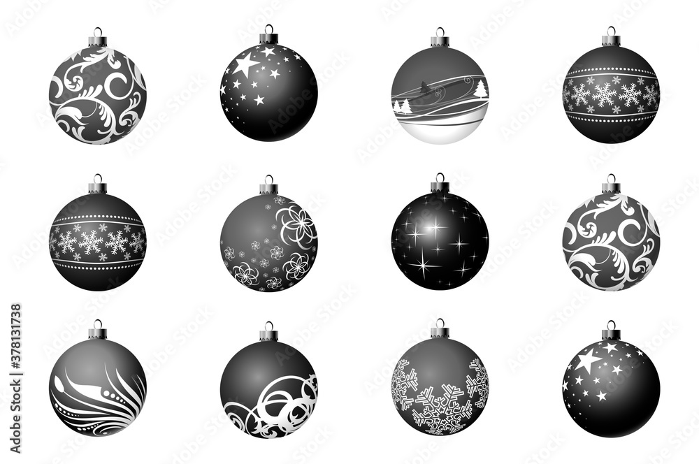 toys for the Christmas tree on a white background. christmas attributes on a light background. toys for the Christmas tree on a white background. christmas attributes on a light background.