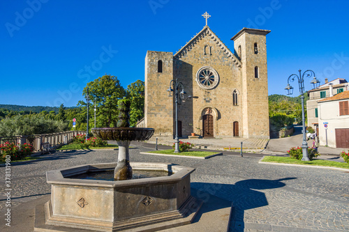 Bolsena, Italy - The old town of Bolsena on the namesake lake. An italian visit in the medieval historic center and at the port. Here in particular The Basilica of Christina of Bolsena Martyr photo