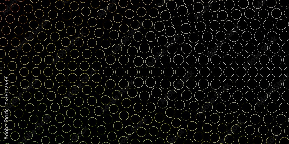 Dark Green, Red vector pattern with spheres. Modern abstract illustration with colorful circle shapes. Pattern for wallpapers, curtains.