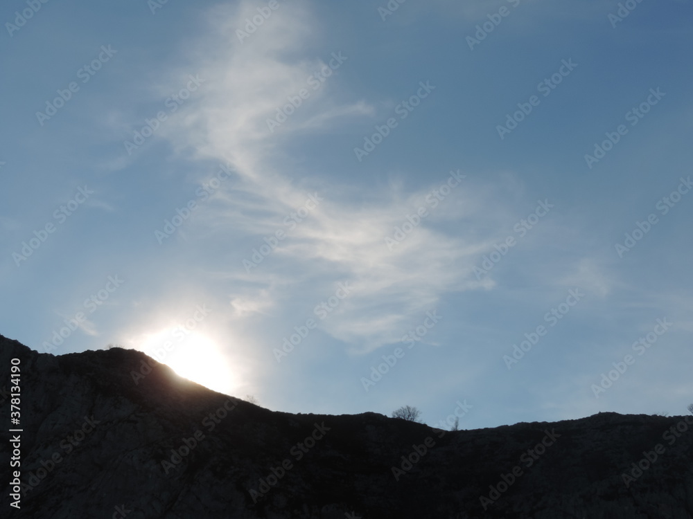 Fototapeta premium Sunset in the mountains