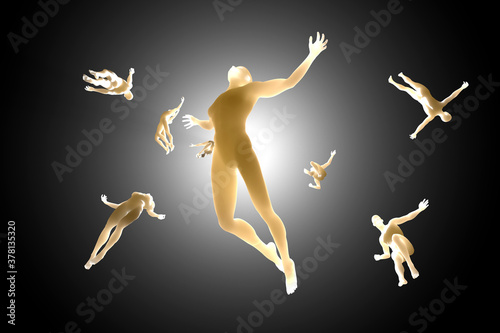 Bild auf Leinwand Souls of the deceased streaming into the white light