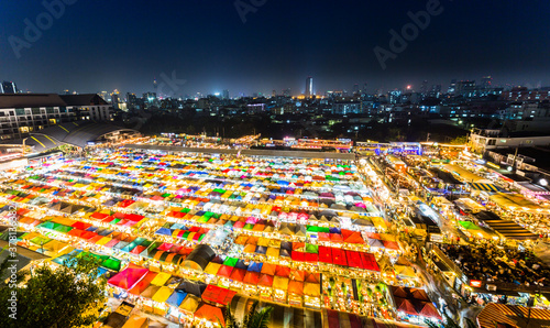 night market at night at Bangkok