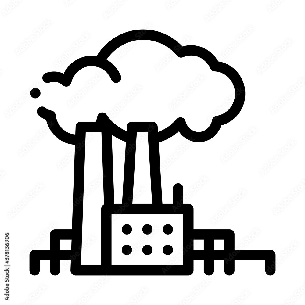 power factory icon vector. power factory sign. isolated contour symbol illustration power factory icon vector. power factory sign. isolated contour symbol illustration