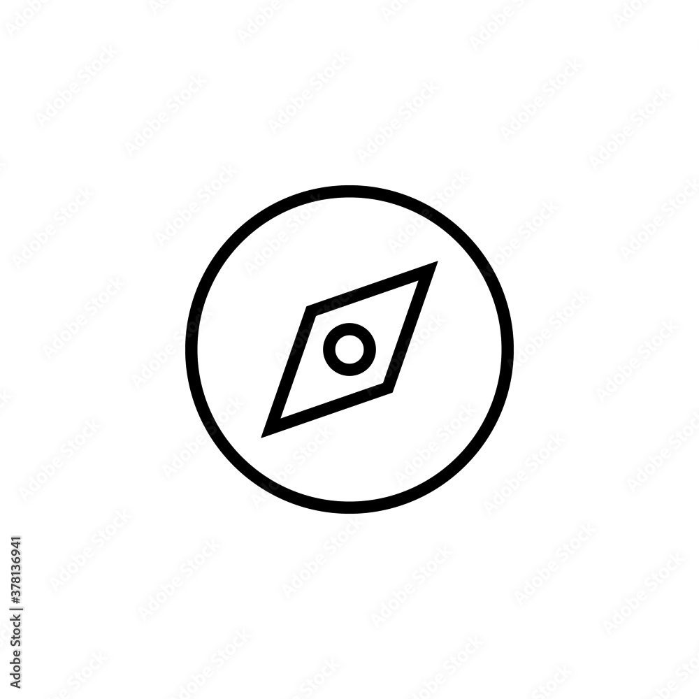 Explore Icon in black line style icon, style isolated on white background Explore Icon in black line style icon, style isolated on white background