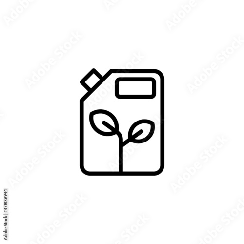 Eco fuel Icon  in black line style icon, style isolated on white background