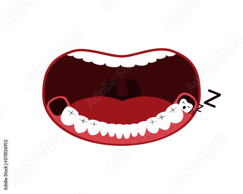 Wisdom teeth. Icon vector illustration.