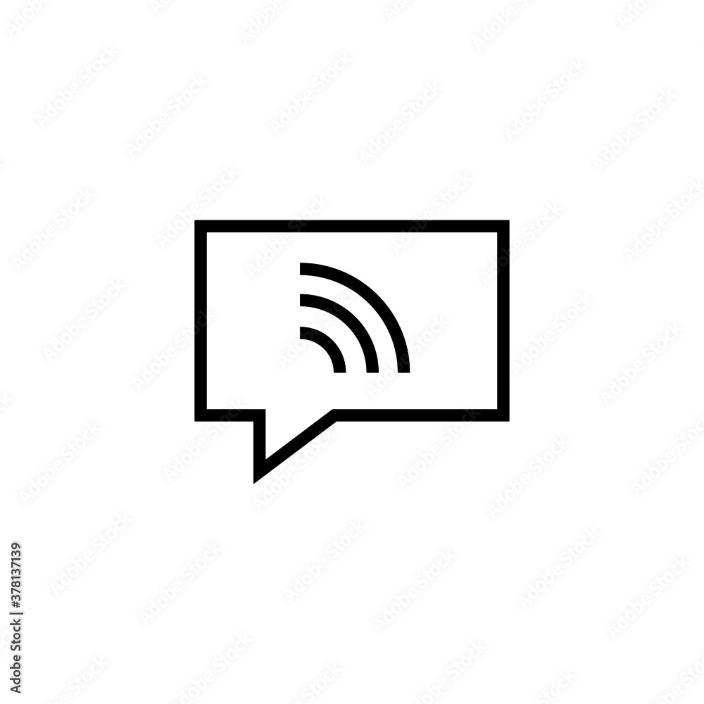 Social Media Icon in black line style icon, style isolated on white background Social Media Icon in black line style icon, style isolated on white background
