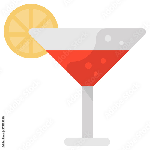 
Cocktail icon design, editable vector of vodka drink 
