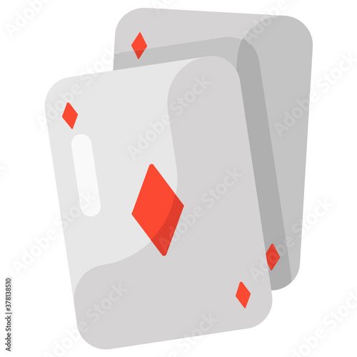 
Playing cards icon, poker in style 

