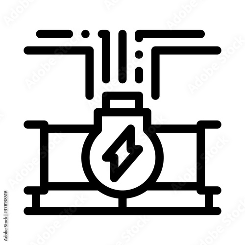 geothermal energy pipe icon vector. geothermal energy pipe sign. isolated contour symbol illustration