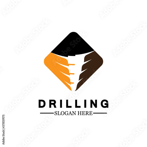  Drill logo icon design template ,Logo for mining / business / bore / drilling business / oil drilling. Other companies. Vector illustration.