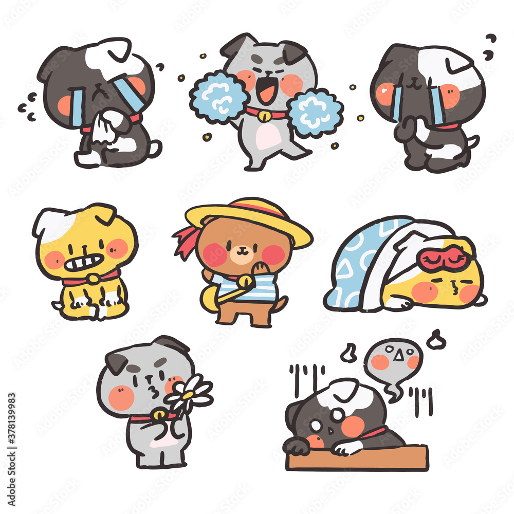 cute puppies sticker collection volume 2