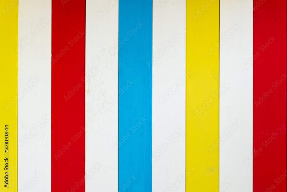 Fototapeta premium Wooden background in colored stripes
