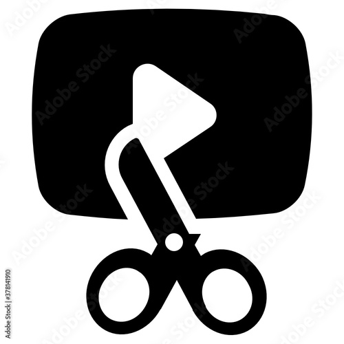 
Conceptual flat design of edit video icon
